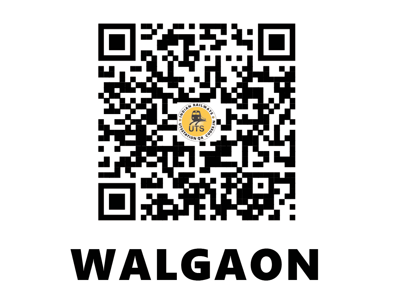 UTS QR Code for WALGAON - WLGN - CR (MAHARASHTRA)
