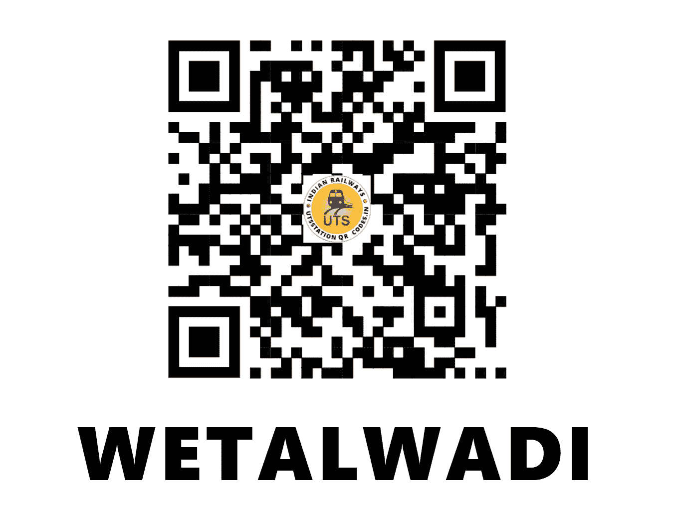 UTS QR Code for WETALWADI - WTWI - CR (MAHARASHTRA)
