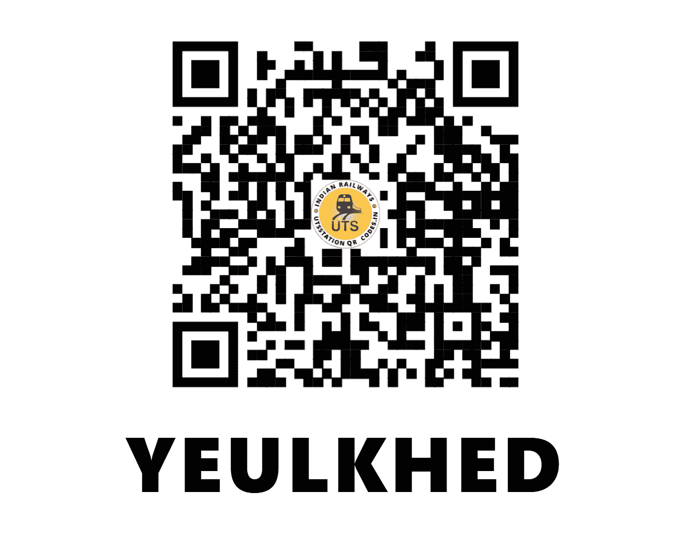 UTS QR Code for YEULKHED - YAD - CR (MAHARASHTRA)