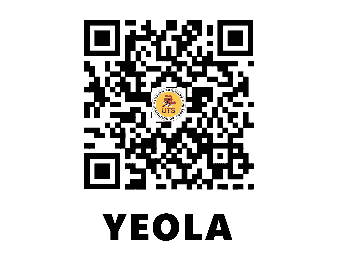 UTS QR Code for YEOLA - YL - CR (MAHARASHTRA)