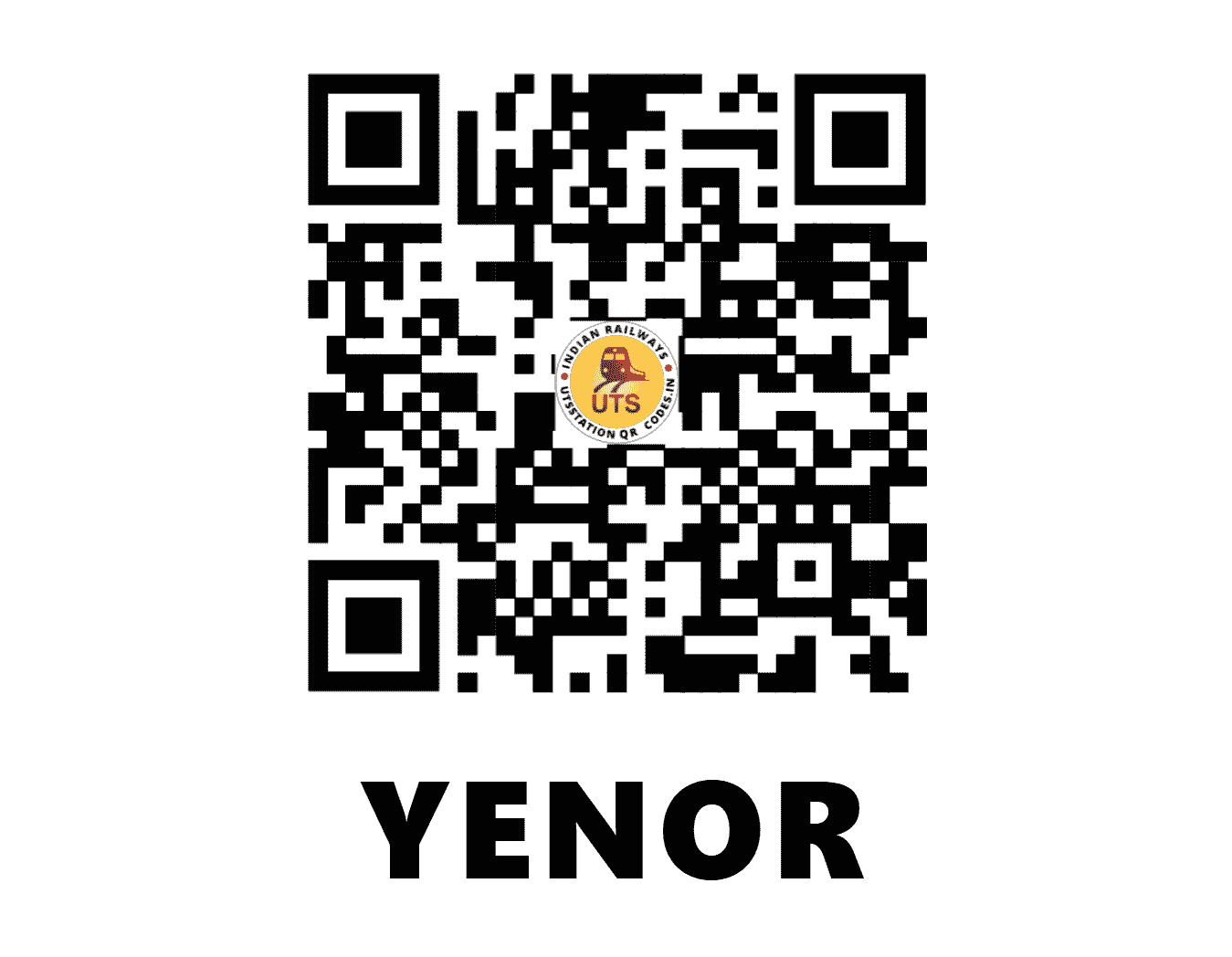 UTS QR Code for YENOR - YNA - CR (MAHARASHTRA)