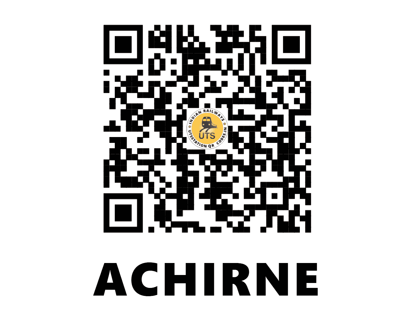 UTS QR Code for ACHIRNE - ACRN - KR (MAHARASHTRA)