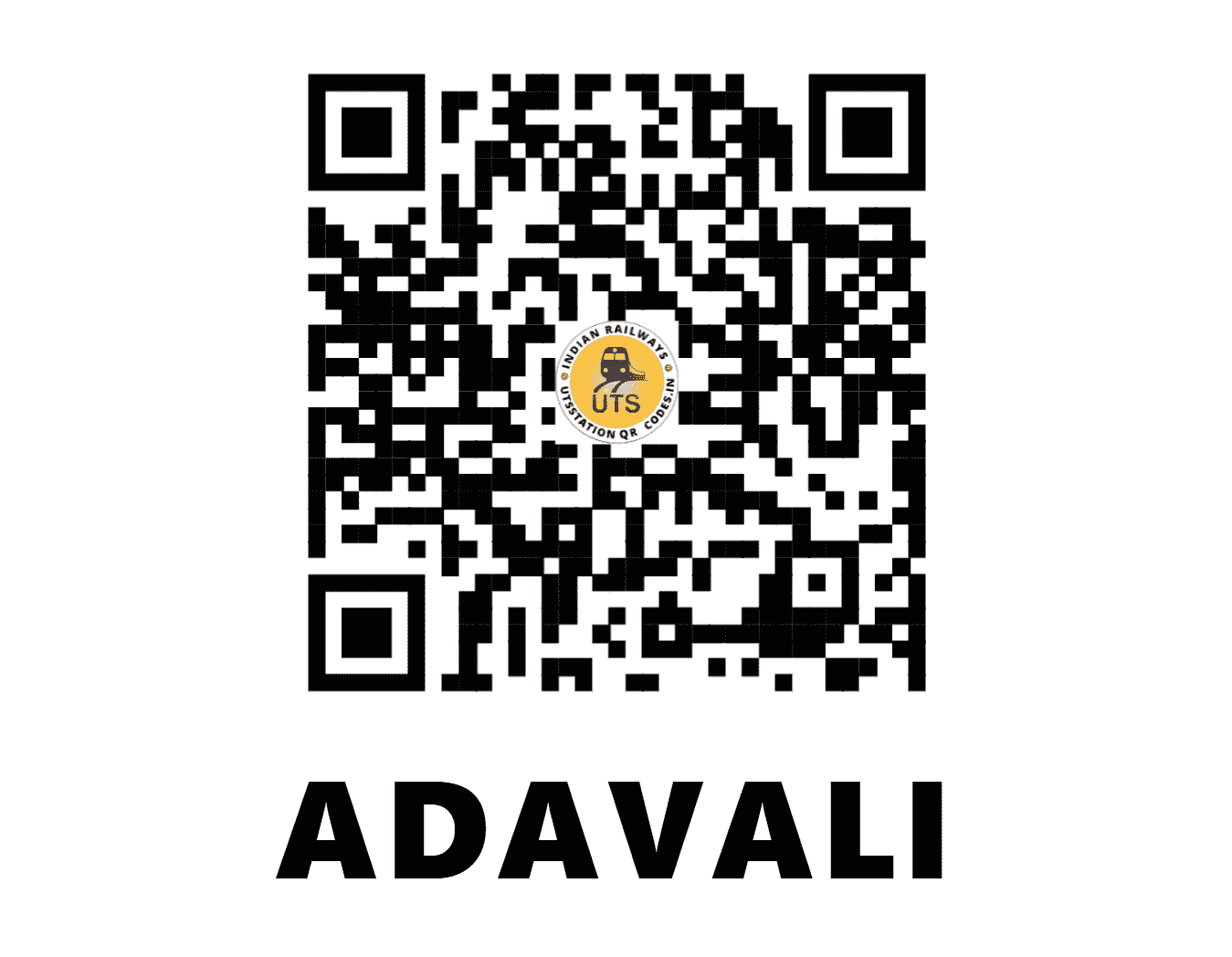 UTS QR Code for ADAVALI - ADVI - KR (MAHARASHTRA)