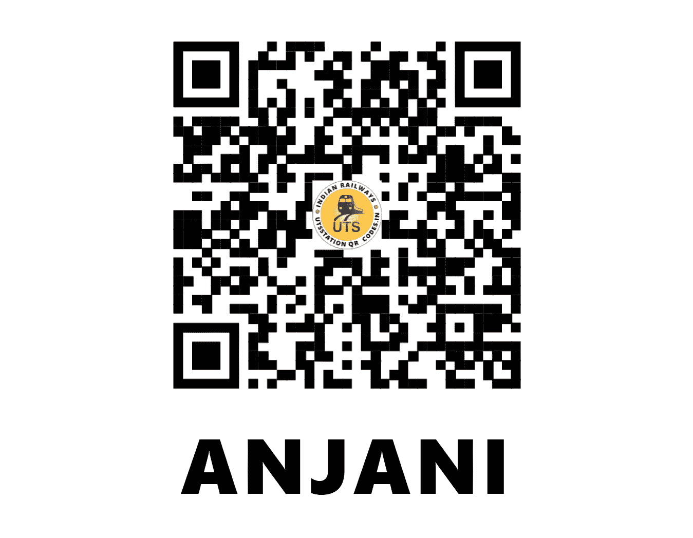 UTS QR Code for ANJANI - ANO - KR (MAHARASHTRA)