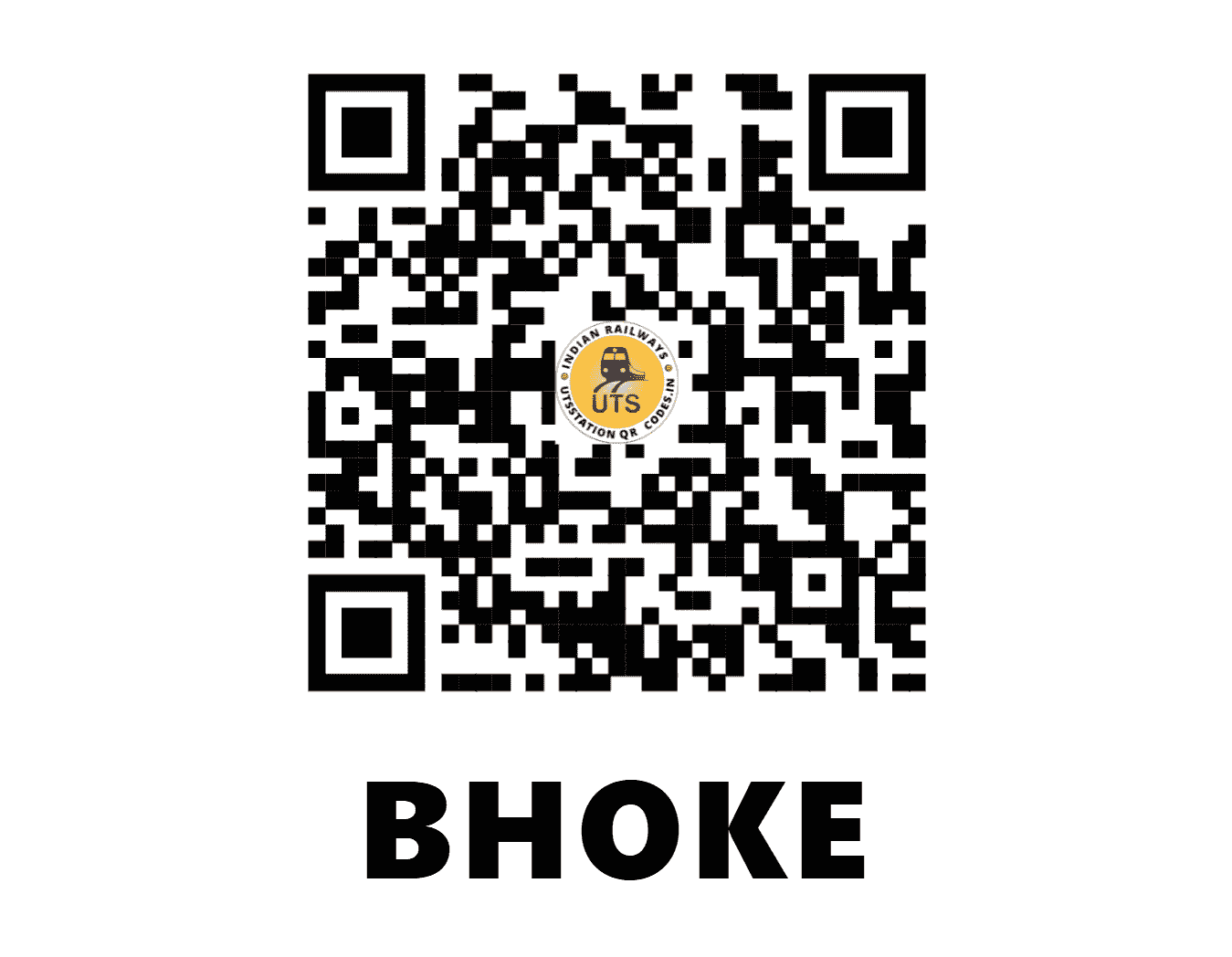 UTS QR Code for BHOKE - BOKE - KR (MAHARASHTRA)