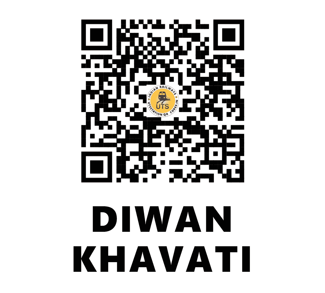 UTS QR Code for DIWAN KHAVATI - DWV - KR (MAHARASHTRA)