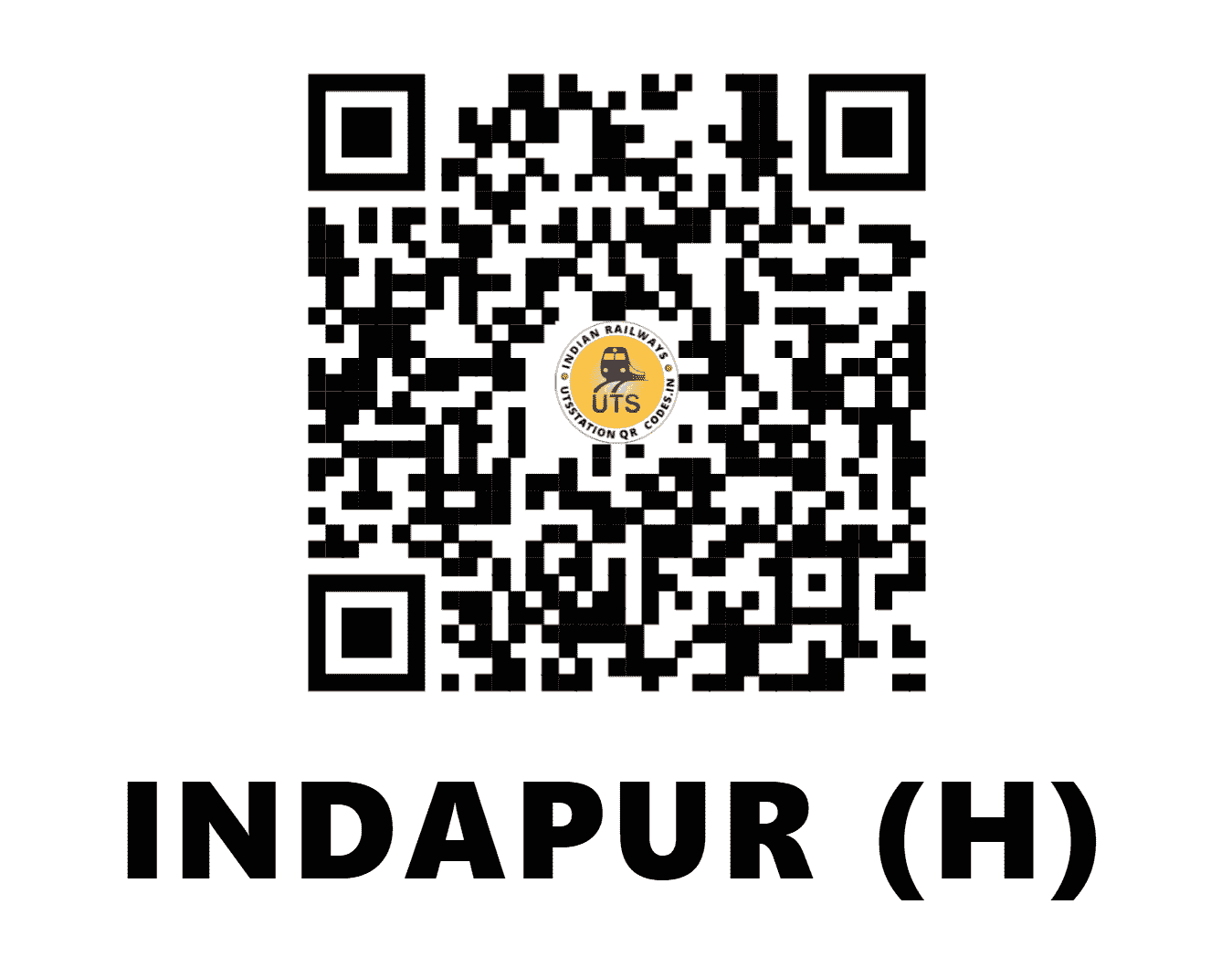 UTS QR Code for INDAPUR (H) - INP - KR (MAHARASHTRA)