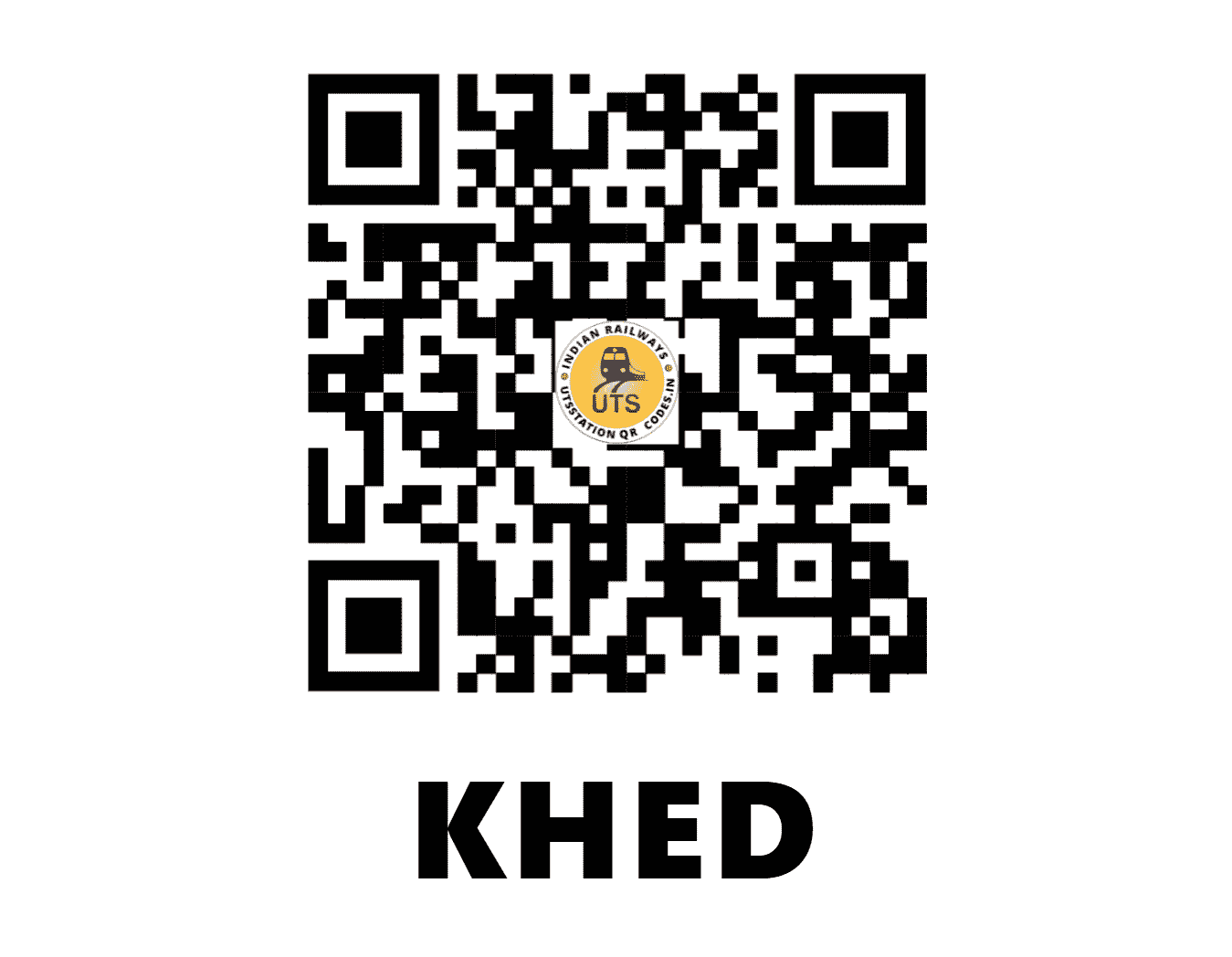 UTS QR Code for KHED - KHED - KR (MAHARASHTRA)