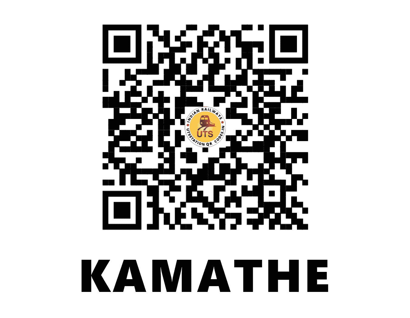 UTS QR Code for KAMATHE - KMAH - KR (MAHARASHTRA)