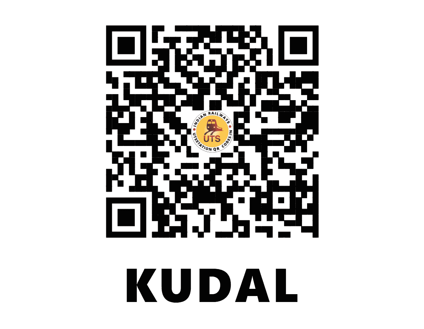 UTS QR Code for KUDAL - KUDL - KR (MAHARASHTRA)