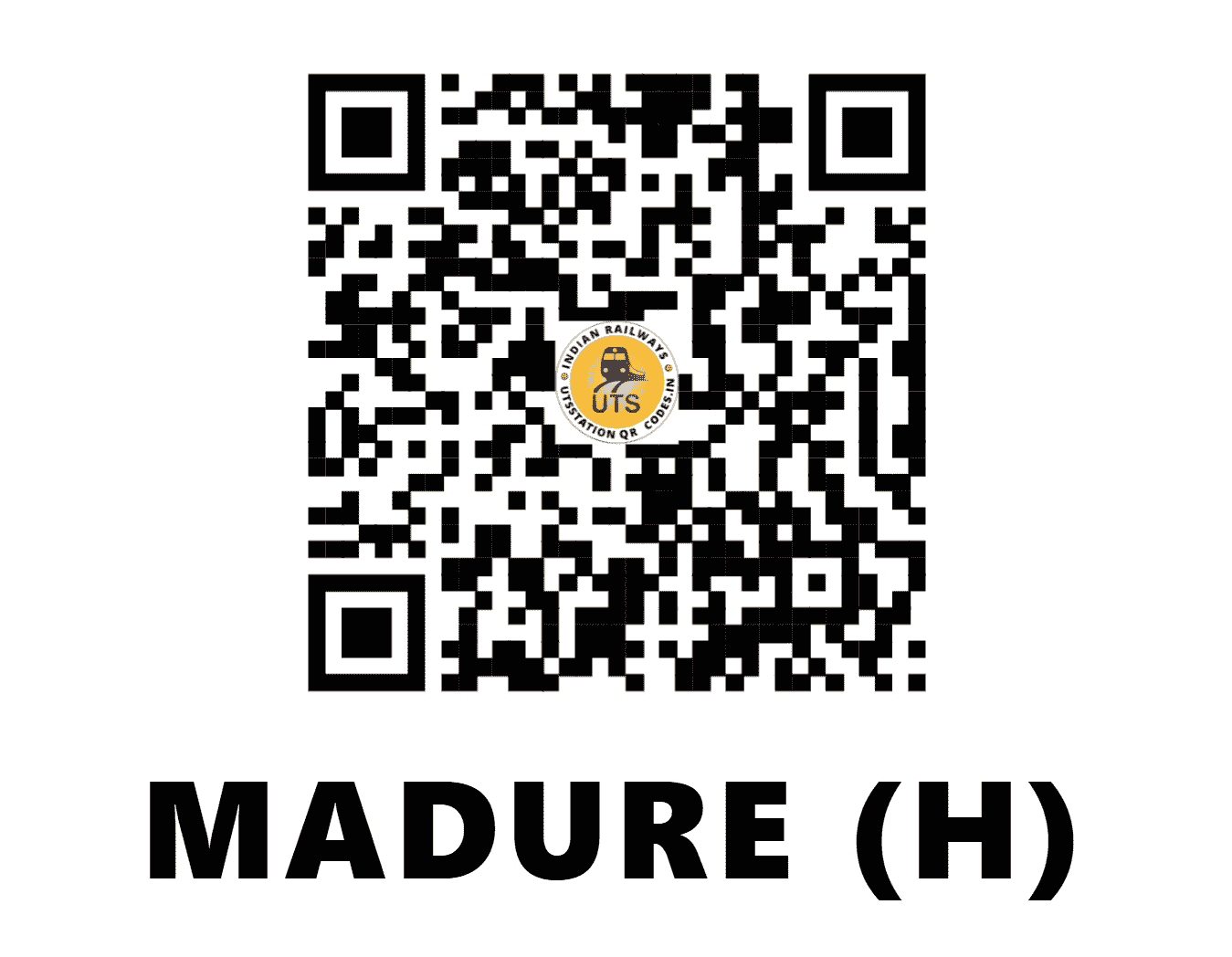 UTS QR Code for MADURE (H) - MADR - KR (MAHARASHTRA)