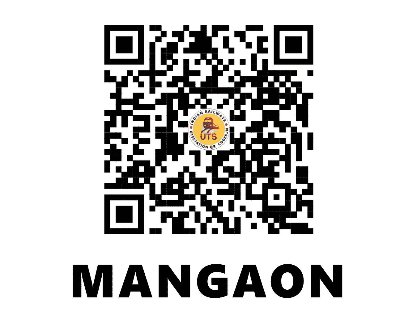 UTS QR Code for MANGAON - MNI - KR (MAHARASHTRA)