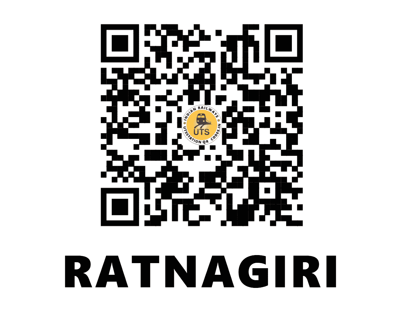 UTS QR Code for RATNAGIRI - RN - KR (MAHARASHTRA)