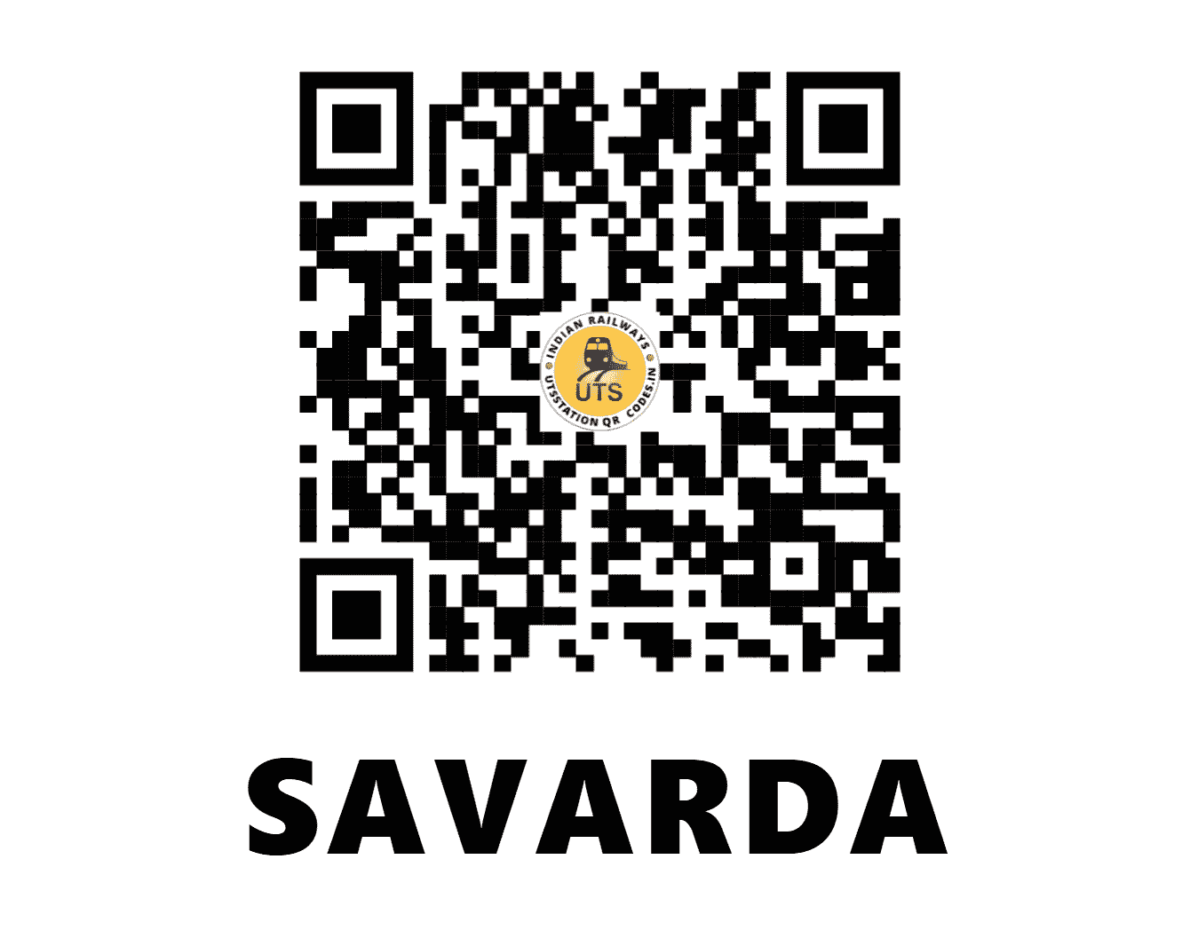 UTS QR Code for SAVARDA - SVX - KR (MAHARASHTRA)