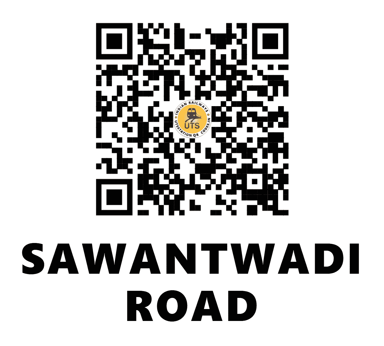 UTS QR Code for SAWANTWADI ROAD - SWV - KR (MAHARASHTRA)