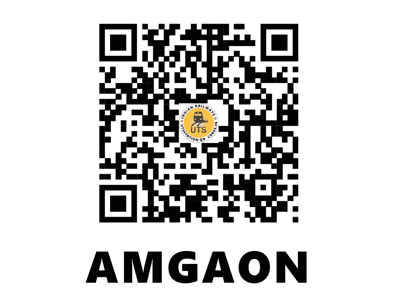 UTS QR Code for AMGAON - AGN - SB (MAHARASHTRA)
