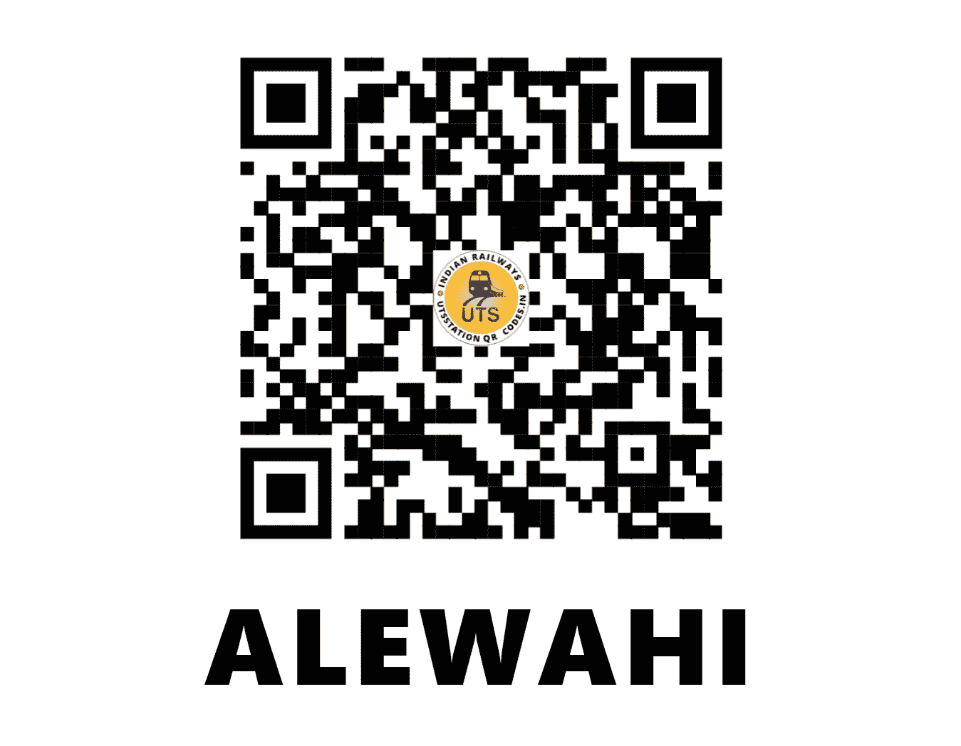 UTS QR Code for ALEWAHI - AWH - SB (MAHARASHTRA)