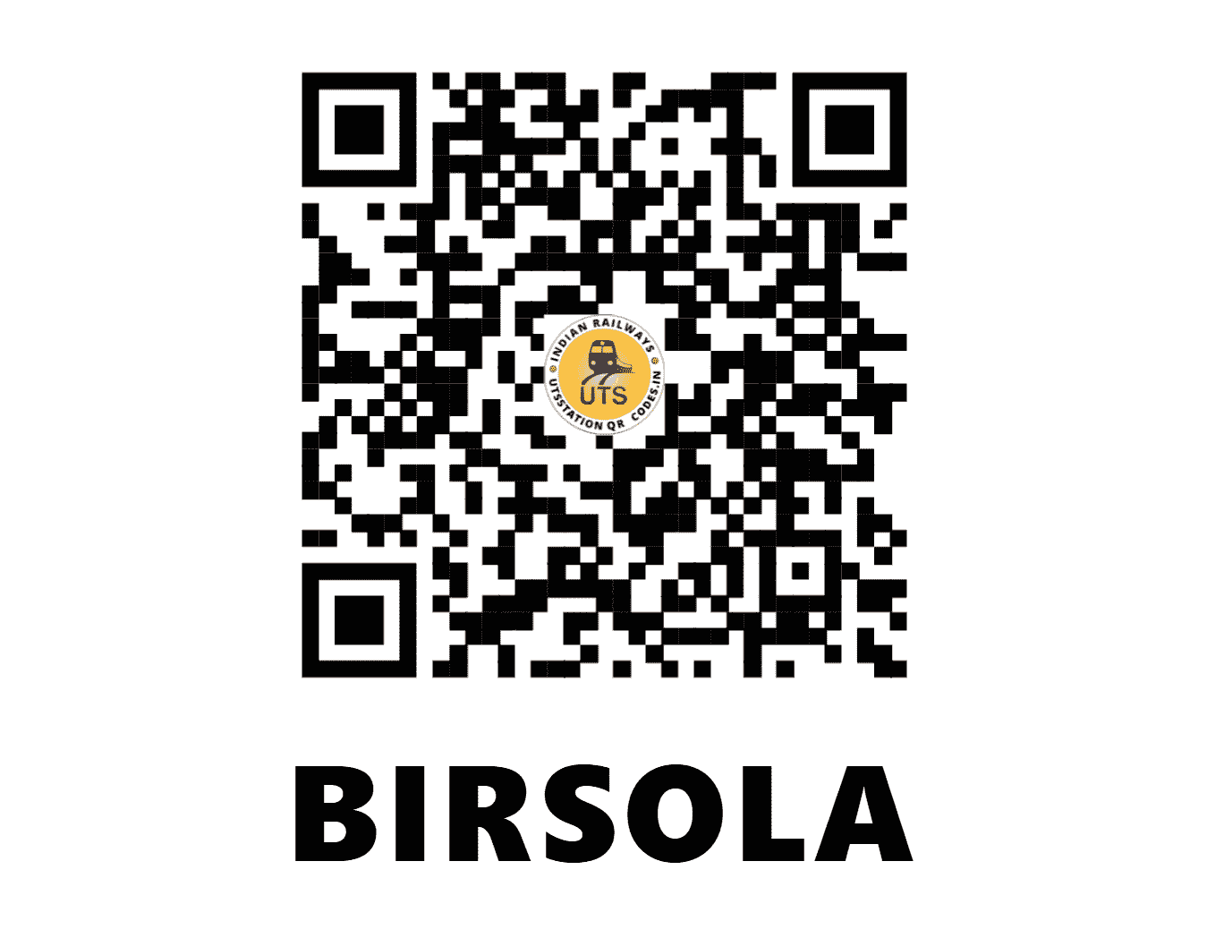 UTS QR Code for BIRSOLA - BRA - SB (MAHARASHTRA)
