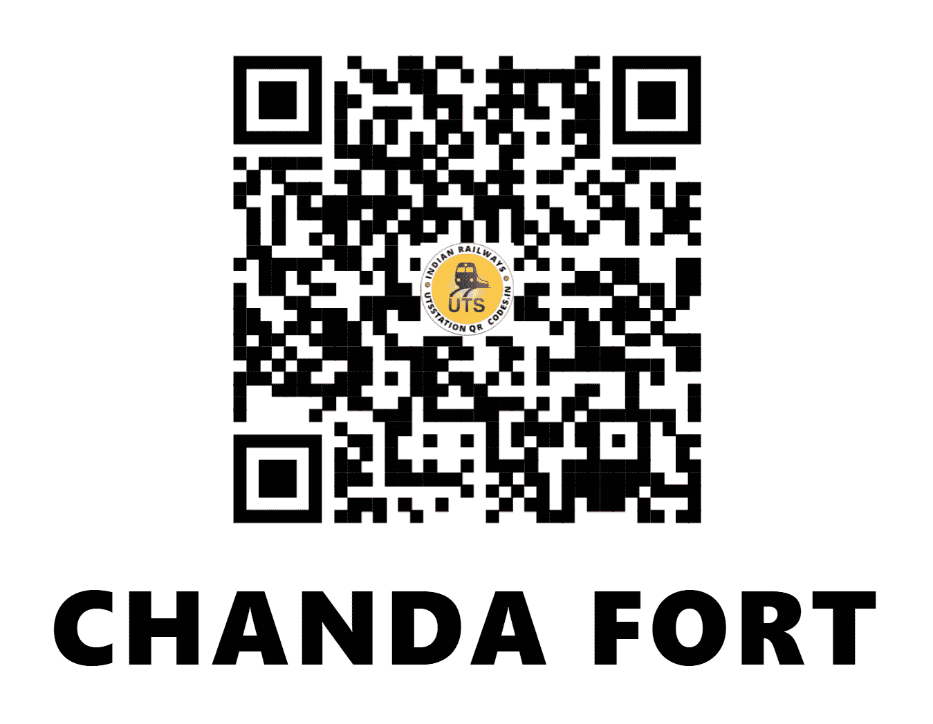 UTS QR Code for CHANDA FORT - CAF - SB (MAHARASHTRA)