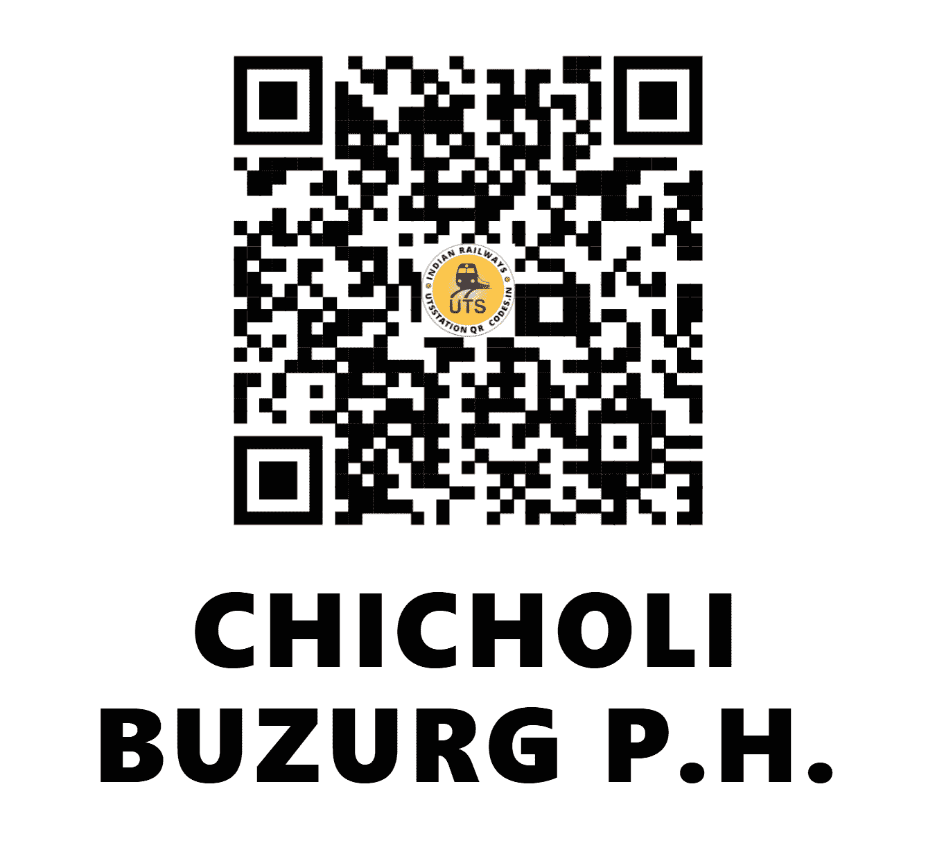 UTS QR Code for CHICHOLI BUZURG P.H. - CCBG - SB (MAHARASHTRA)