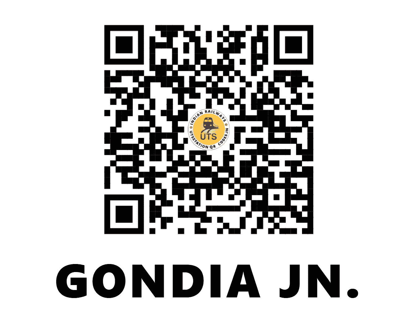UTS QR Code for GONDIA JN. - G - SB (MAHARASHTRA)