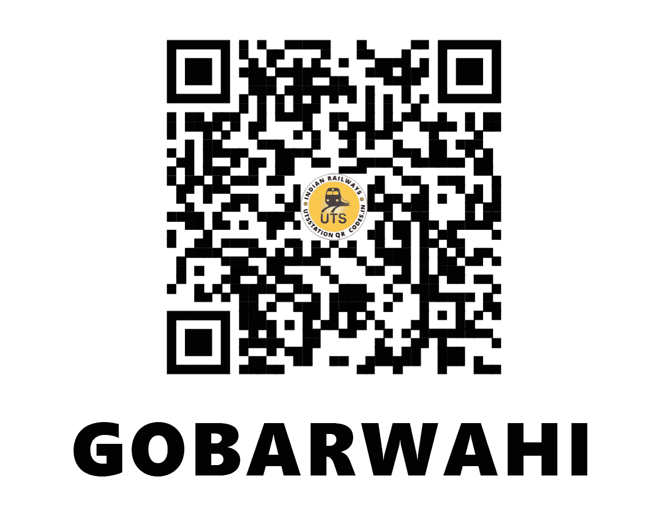 UTS QR Code for GOBARWAHI - GBRI - SB (MAHARASHTRA)