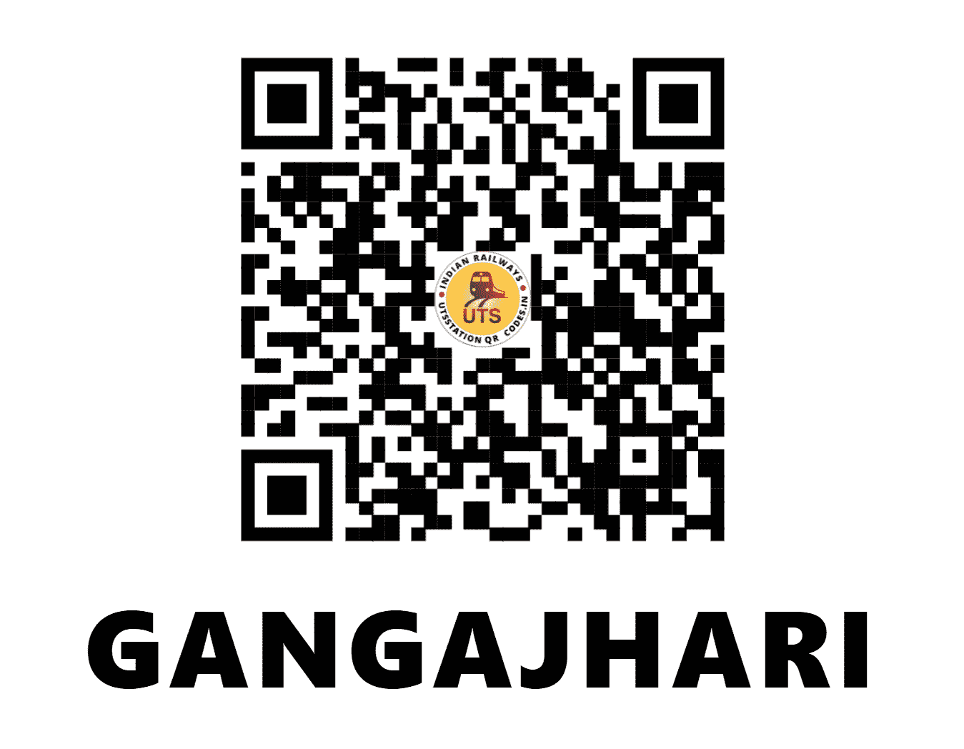 UTS QR Code for GANGAJHARI - GJ - SB (MAHARASHTRA)