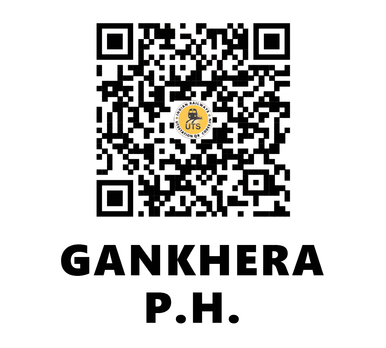 UTS QR Code for GANKHERA P.H. - GKT - SB (MAHARASHTRA)