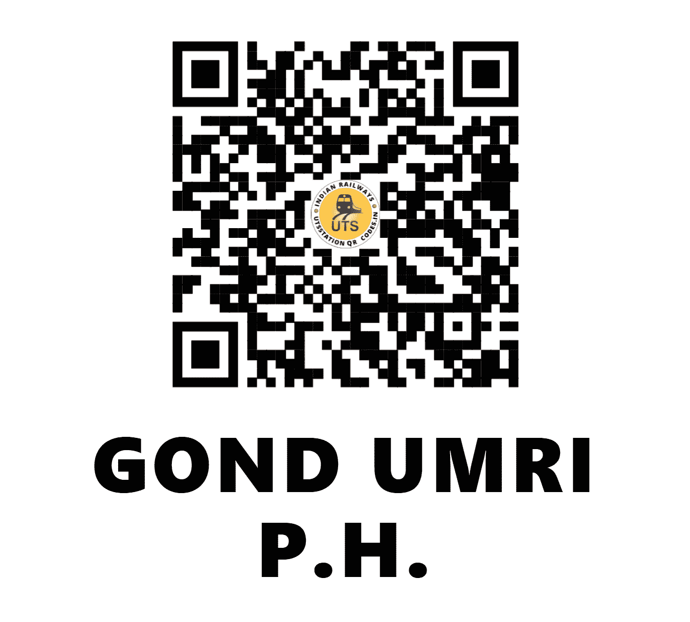 UTS QR Code for GOND UMRI P.H. - GMI - SB (MAHARASHTRA)