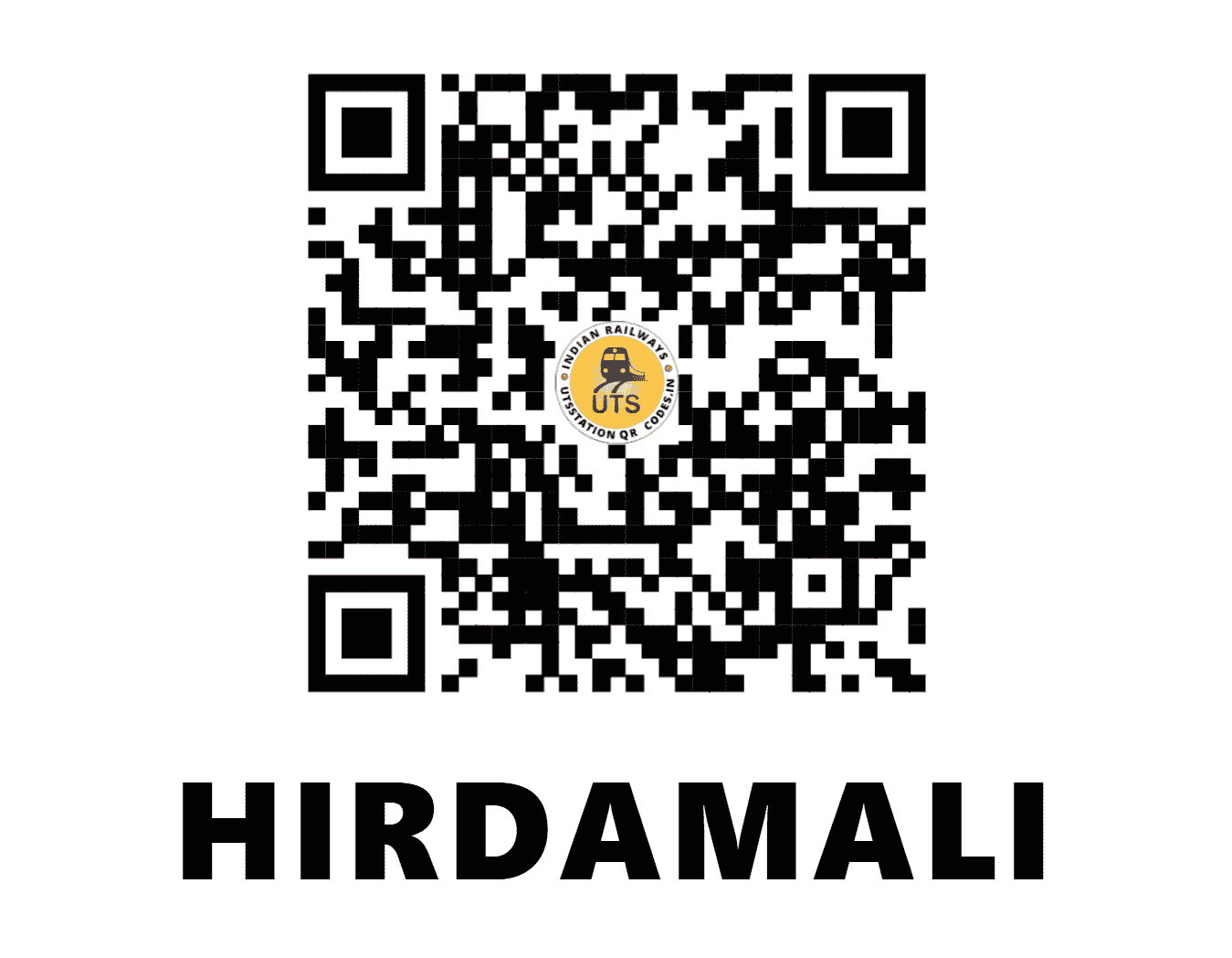 UTS QR Code for HIRDAMALI - HDM - SB (MAHARASHTRA)