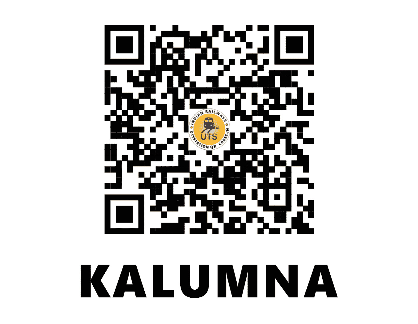 UTS QR Code for KALUMNA - KAV - SB (MAHARASHTRA)