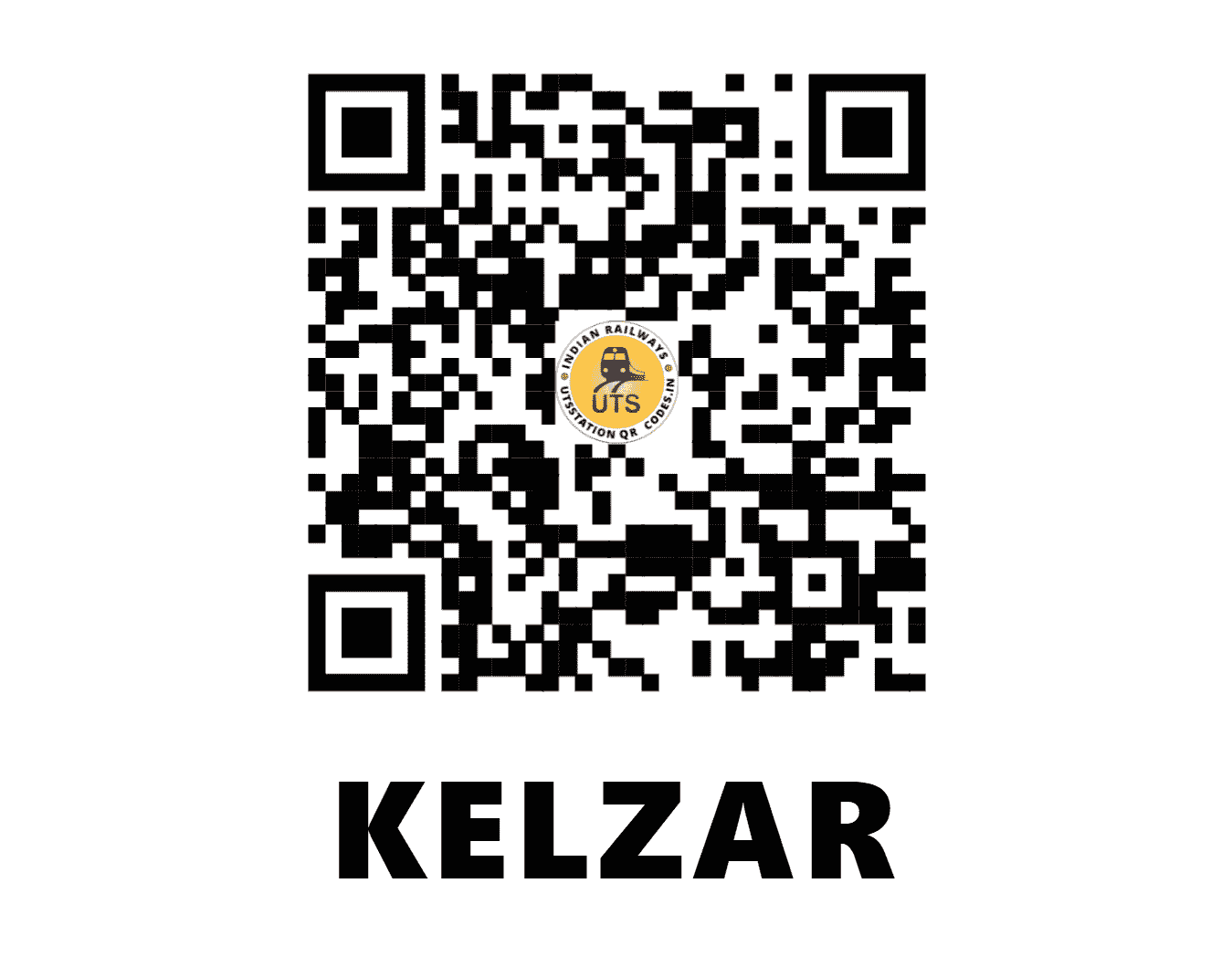 UTS QR Code for KELZAR - KEZ - SB (MAHARASHTRA)