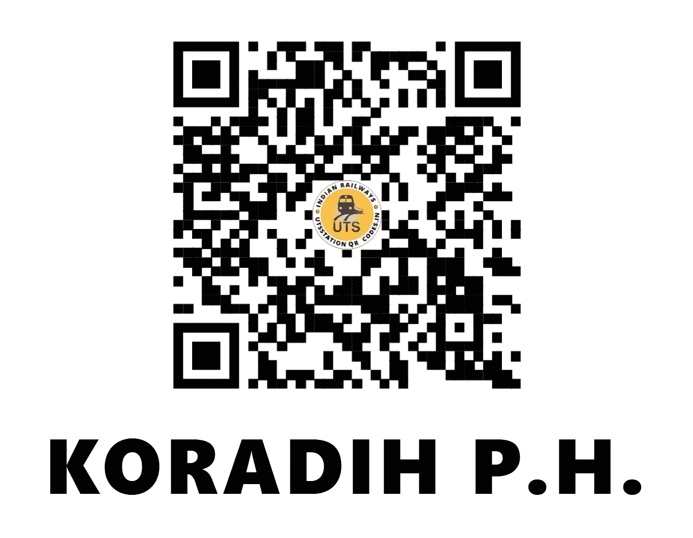 UTS QR Code for KORADIH P.H. - KRDH - SB (MAHARASHTRA)