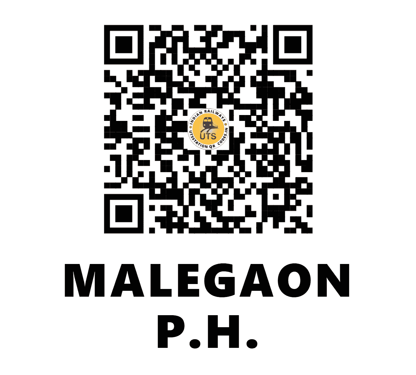 UTS QR Code for MALEGAON P.H. - MGVK - SB (MAHARASHTRA)