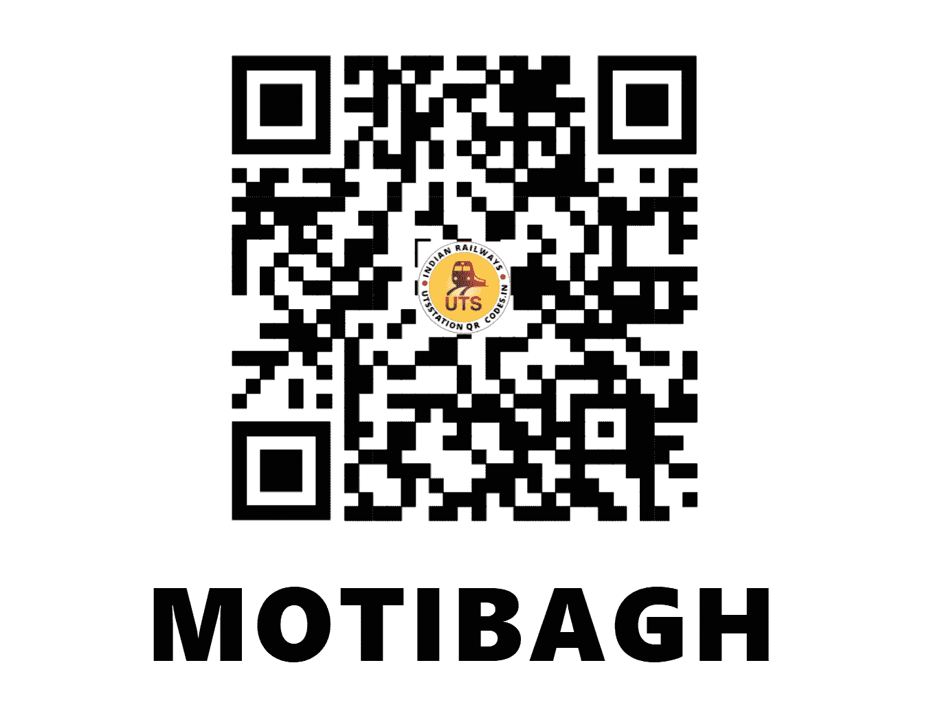 UTS QR Code for MOTIBAGH - MIB - SB (MAHARASHTRA)