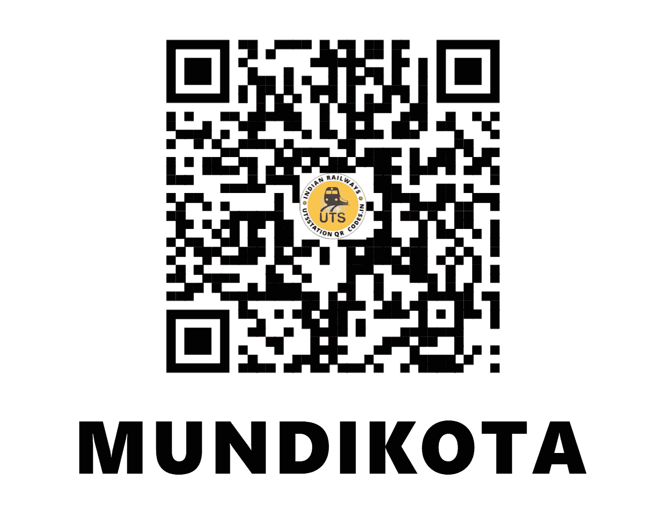 UTS QR Code for MUNDIKOTA - MNU - SB (MAHARASHTRA)