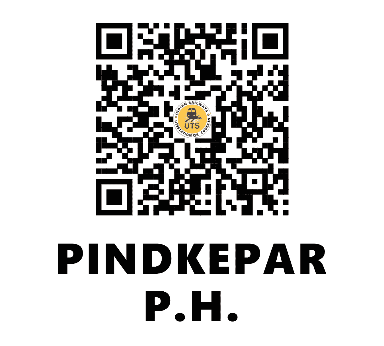 UTS QR Code for PINDKEPAR P.H. - PQH - SB (MAHARASHTRA)