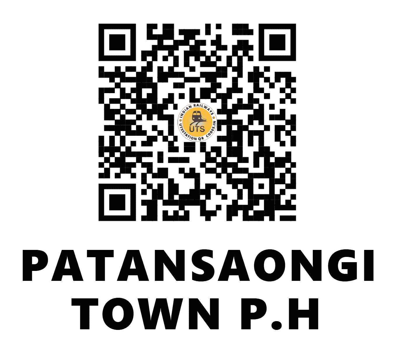 UTS QR Code for PATANSAONGI TOWN P.H - PSX - SB (MAHARASHTRA)
