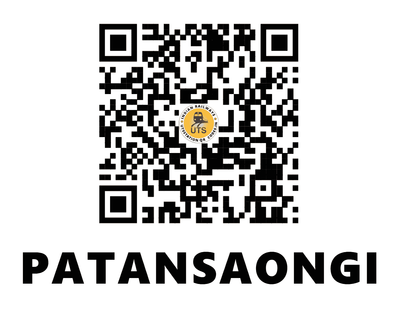 UTS QR Code for PATANSAONGI - PTS - SB (MAHARASHTRA)