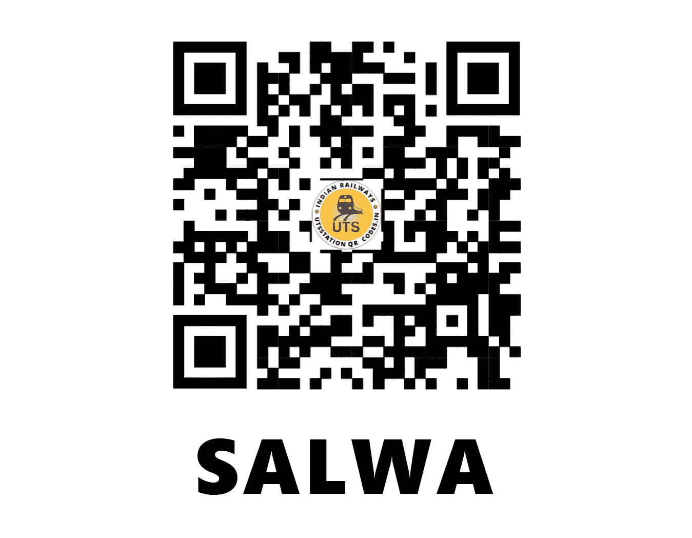 UTS QR Code for SALWA - SAL - SB (MAHARASHTRA)