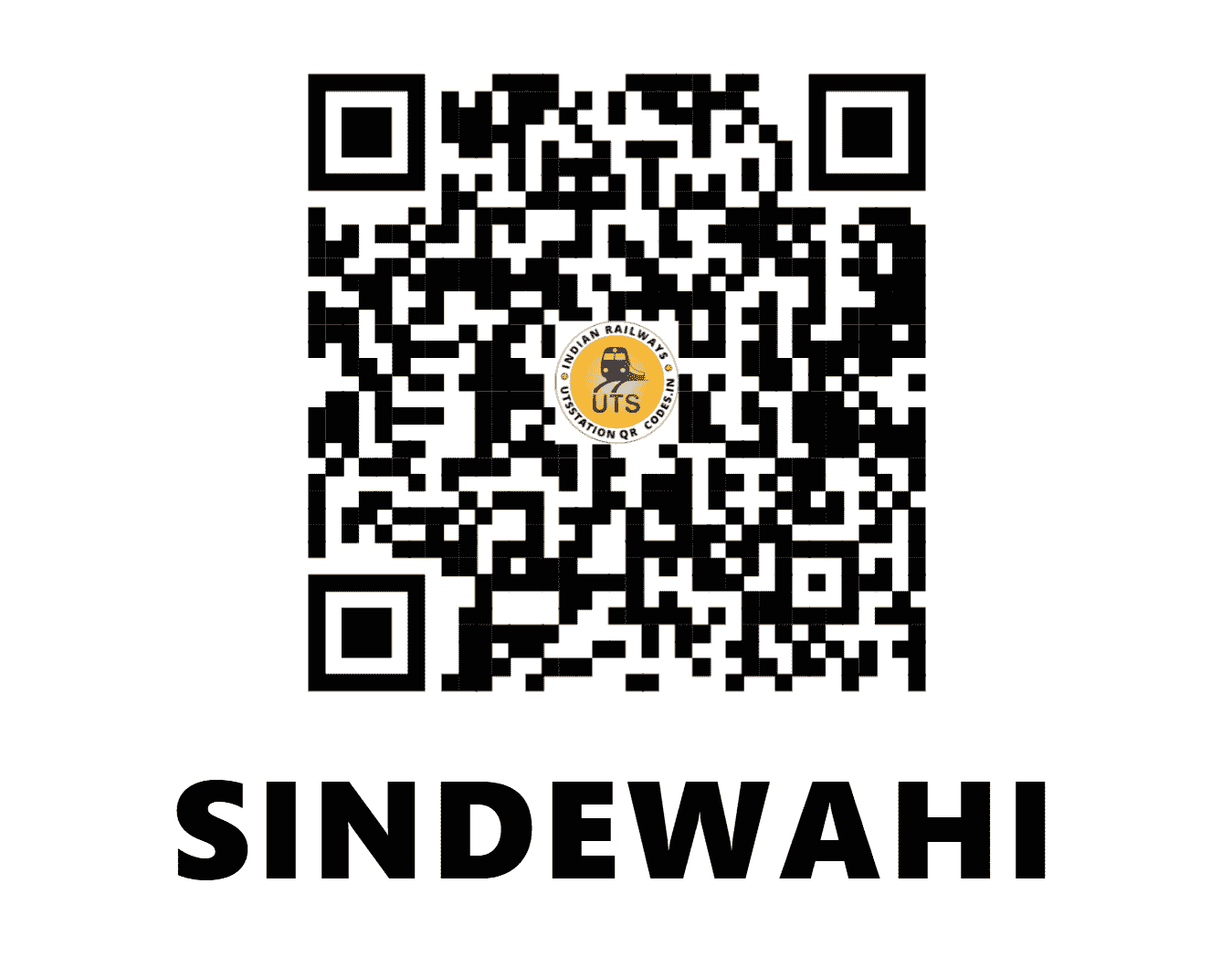 UTS QR Code for SINDEWAHI - SYE - SB (MAHARASHTRA)