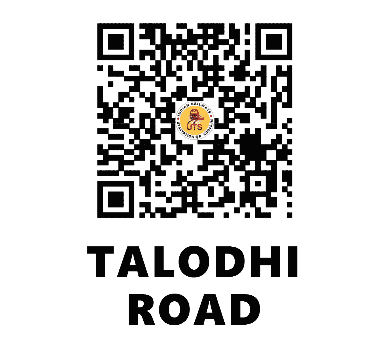 UTS QR Code for TALODHI ROAD - TUD - SB (MAHARASHTRA)