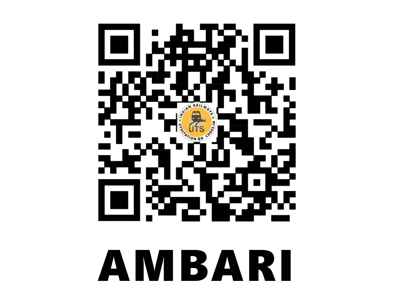 UTS QR Code for AMBARI - ABX - SC (MAHARASHTRA)