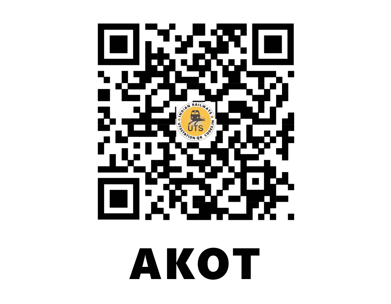 UTS QR Code for AKOT - AKOT - SC (MAHARASHTRA)
