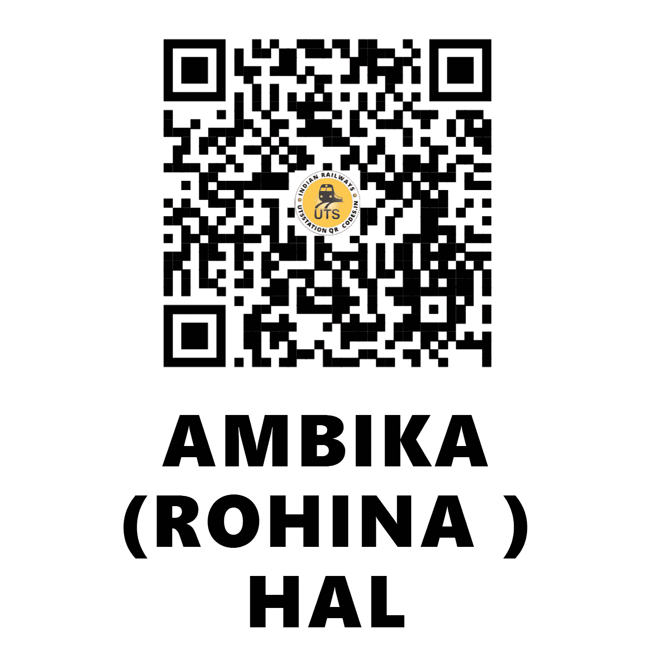 UTS QR Code for AMBIKA (ROHINA ) HAL - AMBR - SC (MAHARASHTRA)