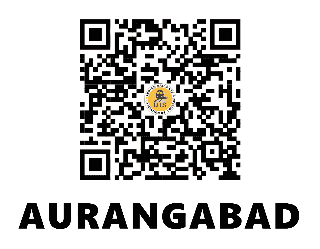 UTS QR Code for AURANGABAD - AWB - SC (MAHARASHTRA)