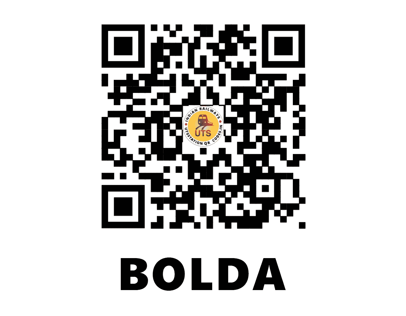 UTS QR Code for BOLDA - BLC - SC (MAHARASHTRA)