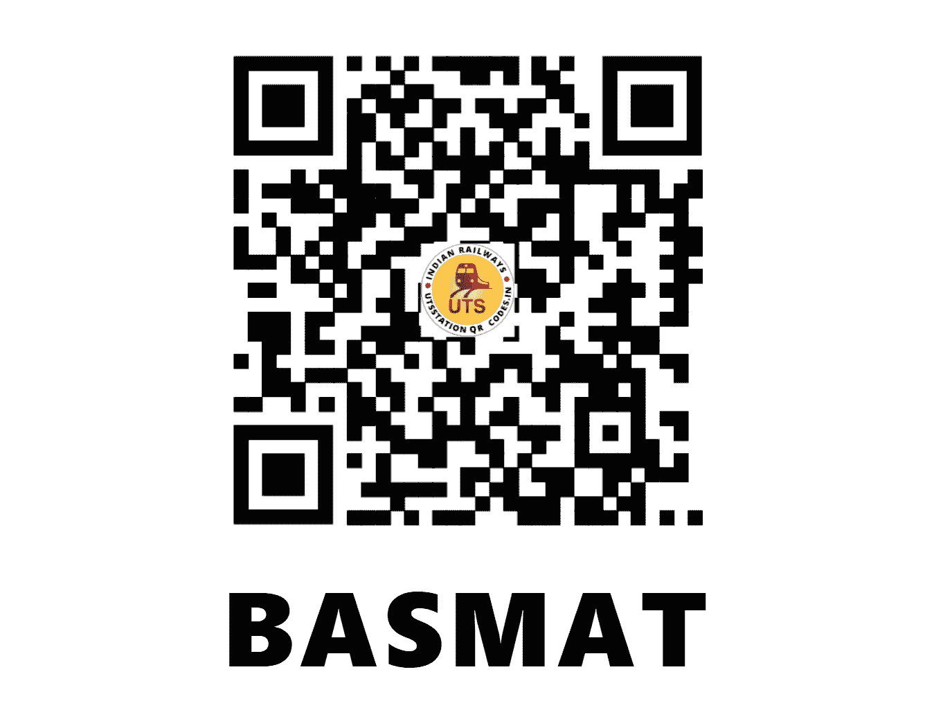 UTS QR Code for BASMAT - BMF - SC (MAHARASHTRA)