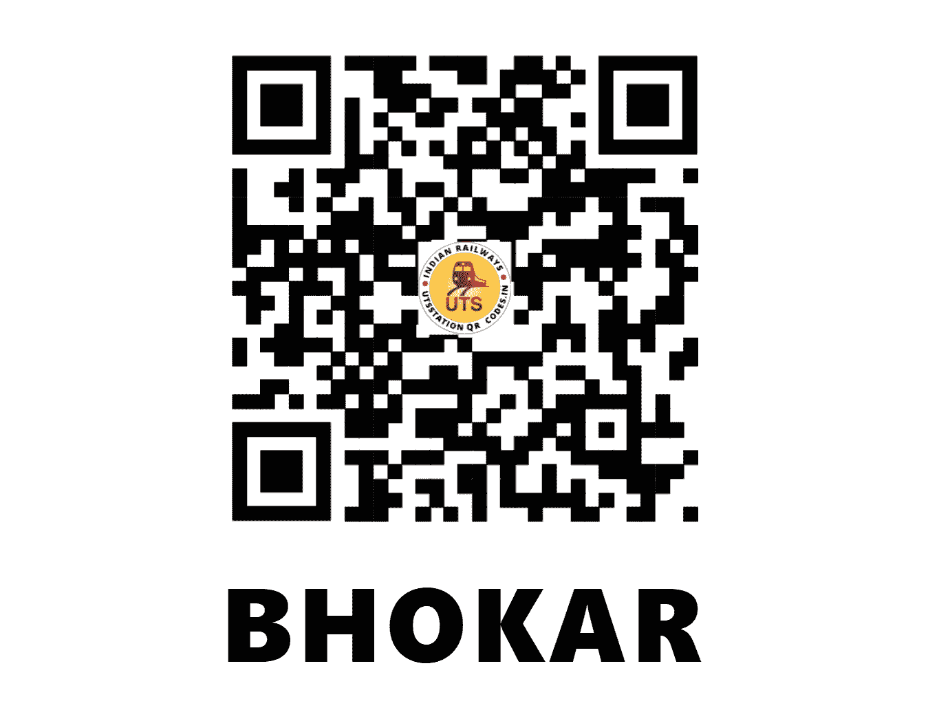 UTS QR Code for BHOKAR - BOKR - SC (MAHARASHTRA)