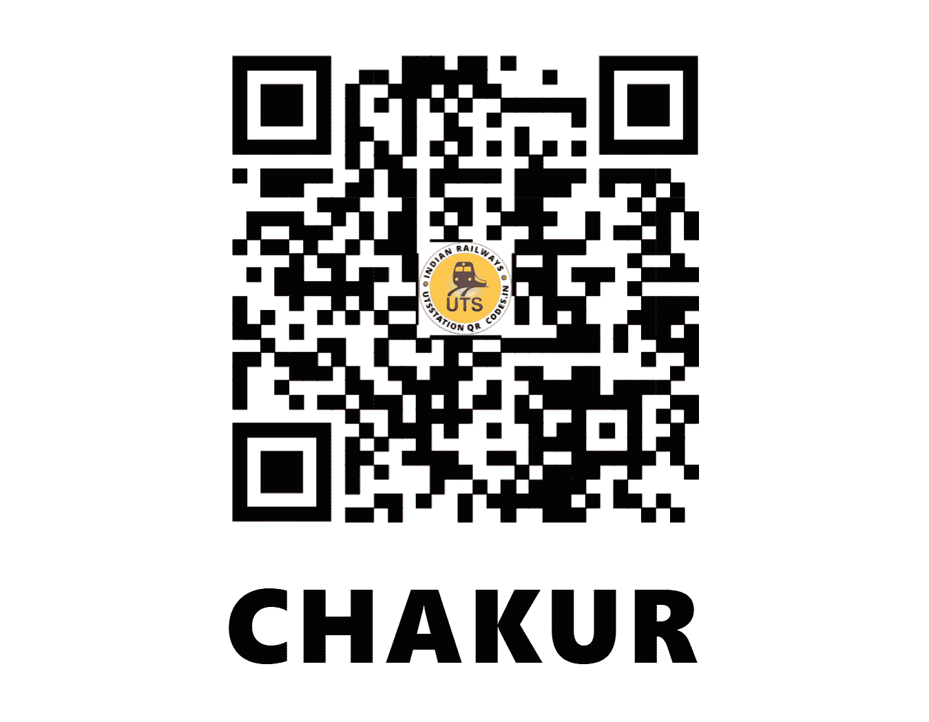 UTS QR Code for CHAKUR - CKX - SC (MAHARASHTRA)